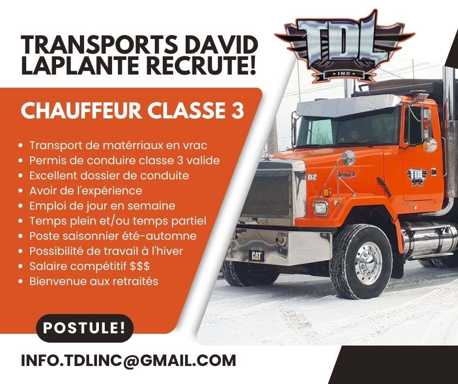 Emploi chauffeurs classe 3