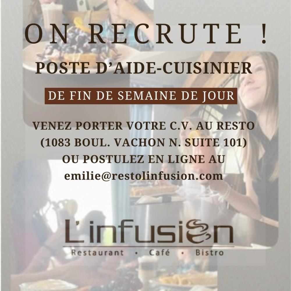 Emploi Aide-cuisinier - cuisinière